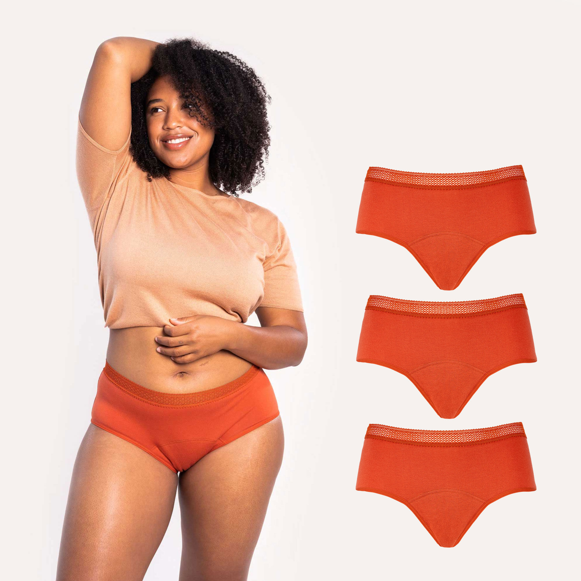 Period Underwear Organic Hipster (Multipack of 3)